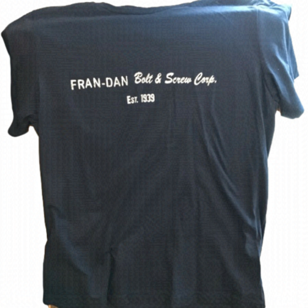 Bolt and Screw T-shirt. Navy. Unisex.